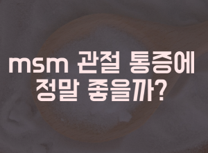 msm 효능 썸네일