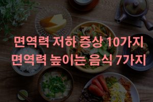 면역력 높이는 방법